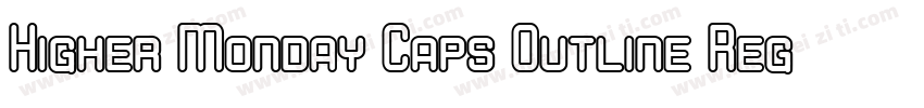Higher Monday Caps Outline Regular字体转换